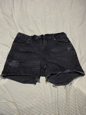 Old Navy Black Distressed Denim Cutoff Shorts